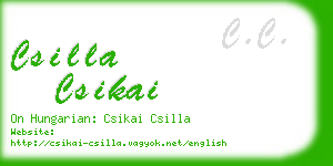 csilla csikai business card